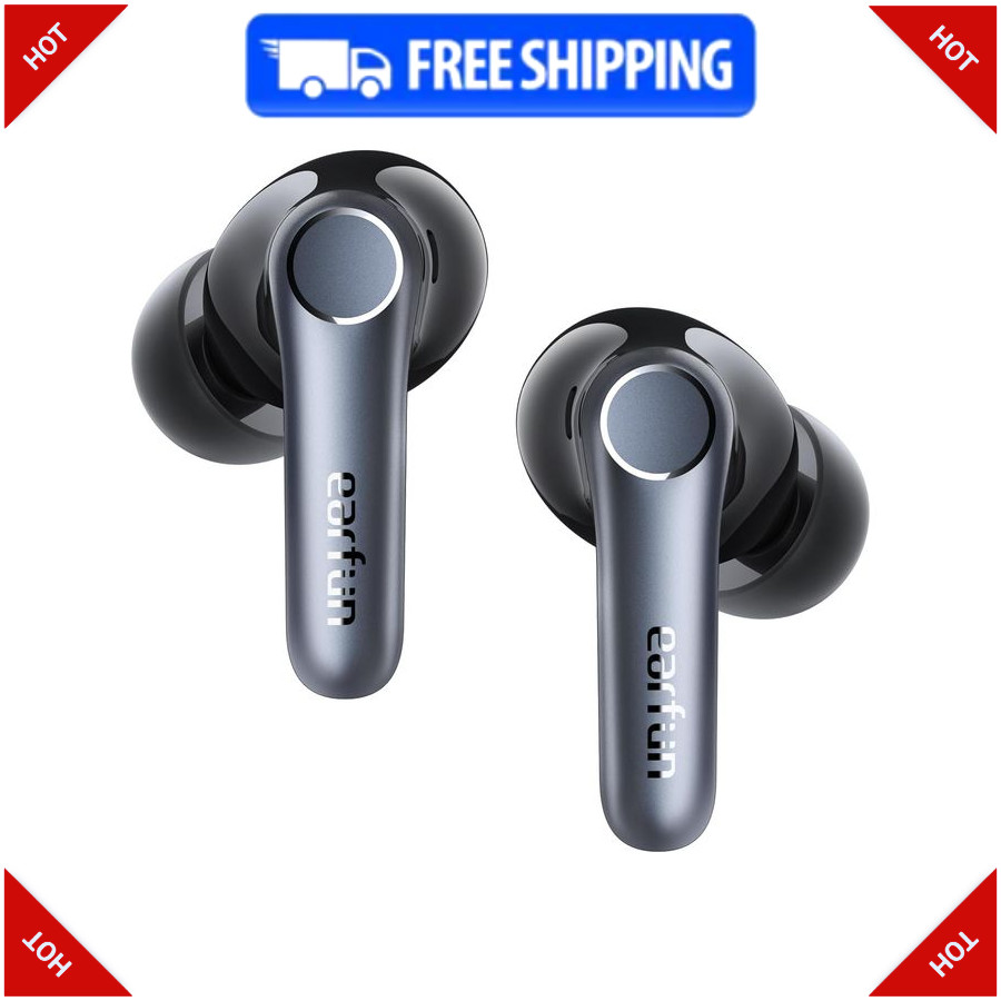 EarFun Air Pro 4 Adaptive Hybrid Noise Canceling Wireless Earbuds, 52H Playtime.