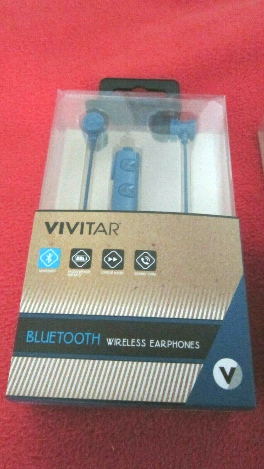 EARPHONES VIVITAR BLUETOOTH Wireless, Rechargeable Battery, Answer Calls 9#29
