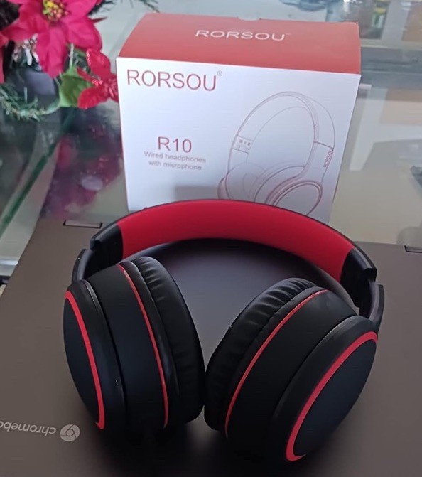✅NEW! Over-Ear Headphones with Microphone with 1.5M No-Tangle Cord.