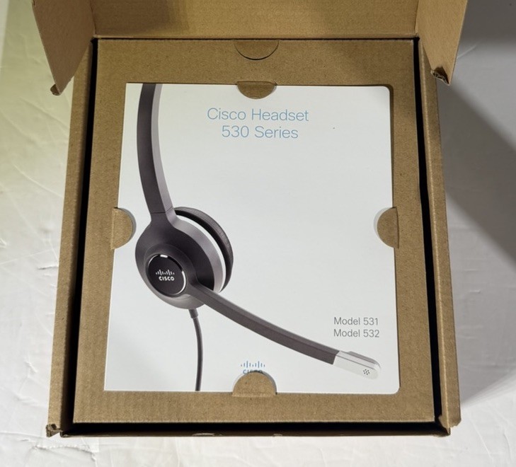 Cisco 531 Wired Single-Ear Headset w/ USB-A Adapter CP-HS-W-531-USBA *OPEN BOX*