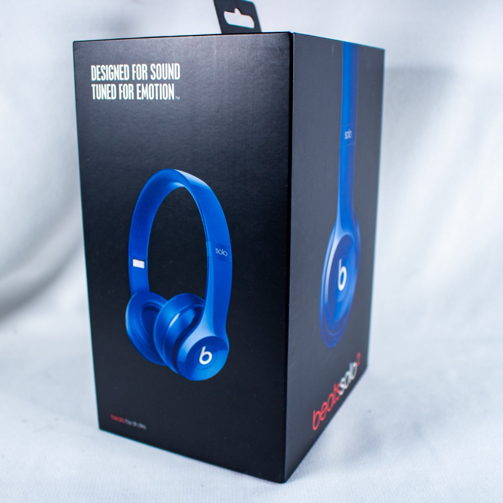BEATS SOLO2 by Dr. Dre Solo Sapphire Blue Foldable Headphone Empty Box
