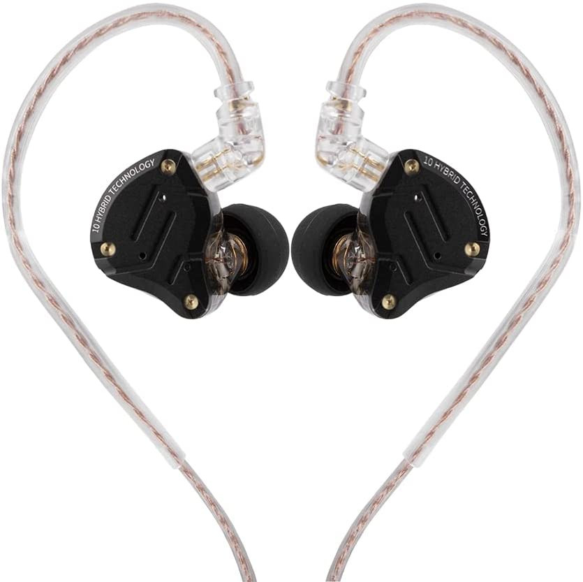 KZ ZS10 Pro, Linsoul 4BA+1DD 5 Driver in-Ear HiFi Metal Earphones with Stainl…