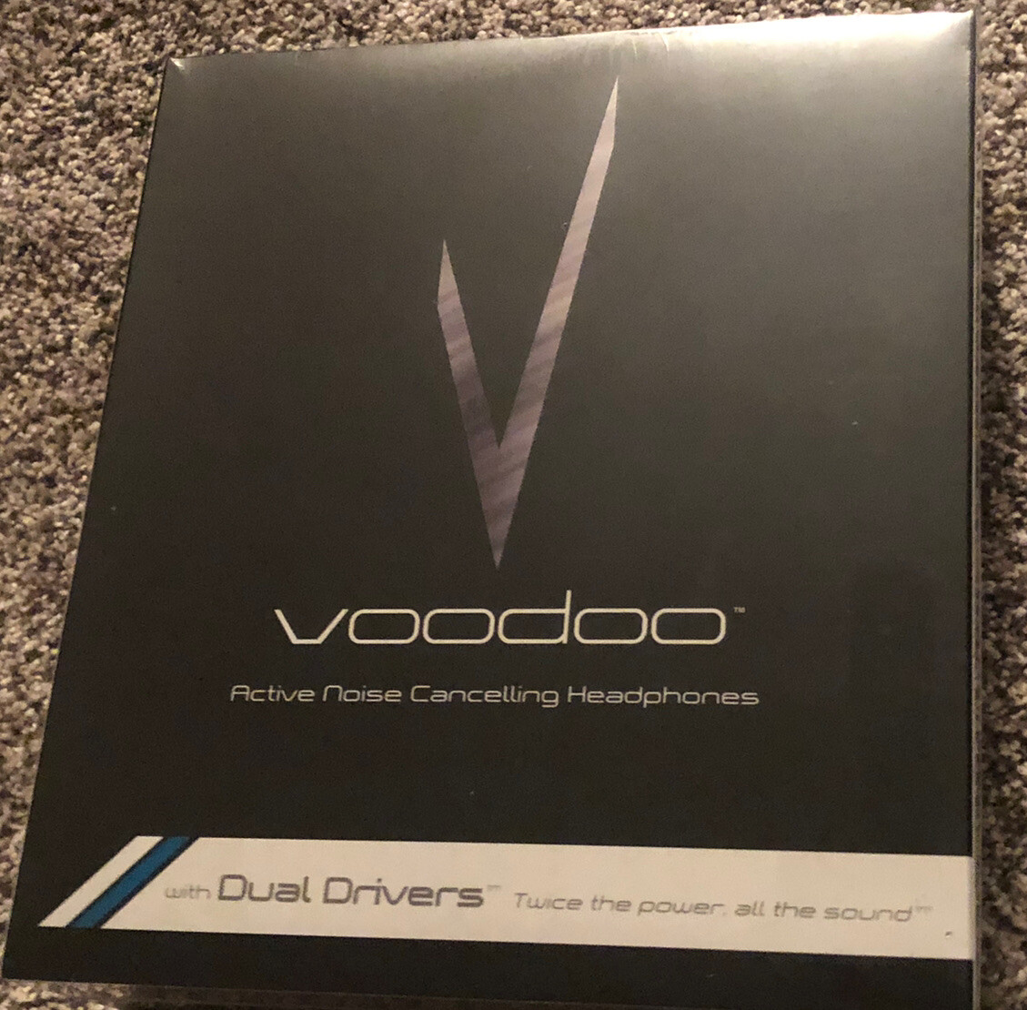 New Voodoo – Active Noise Cancelling Headphones – Duel Drivers – BLUE/WHITE
