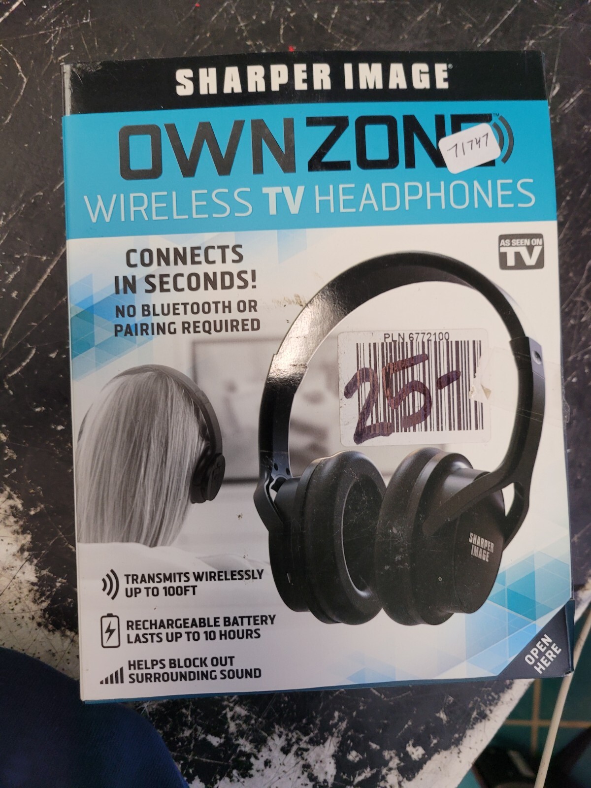 Sharper Image OWN ZONE Wireless Headphones- RF Connection, 2.4 GHz 