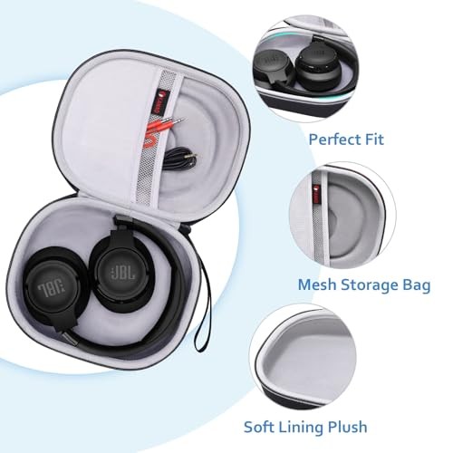 Hard Case Compatible with JBL Live or Tune Black Outside+Gray Inside