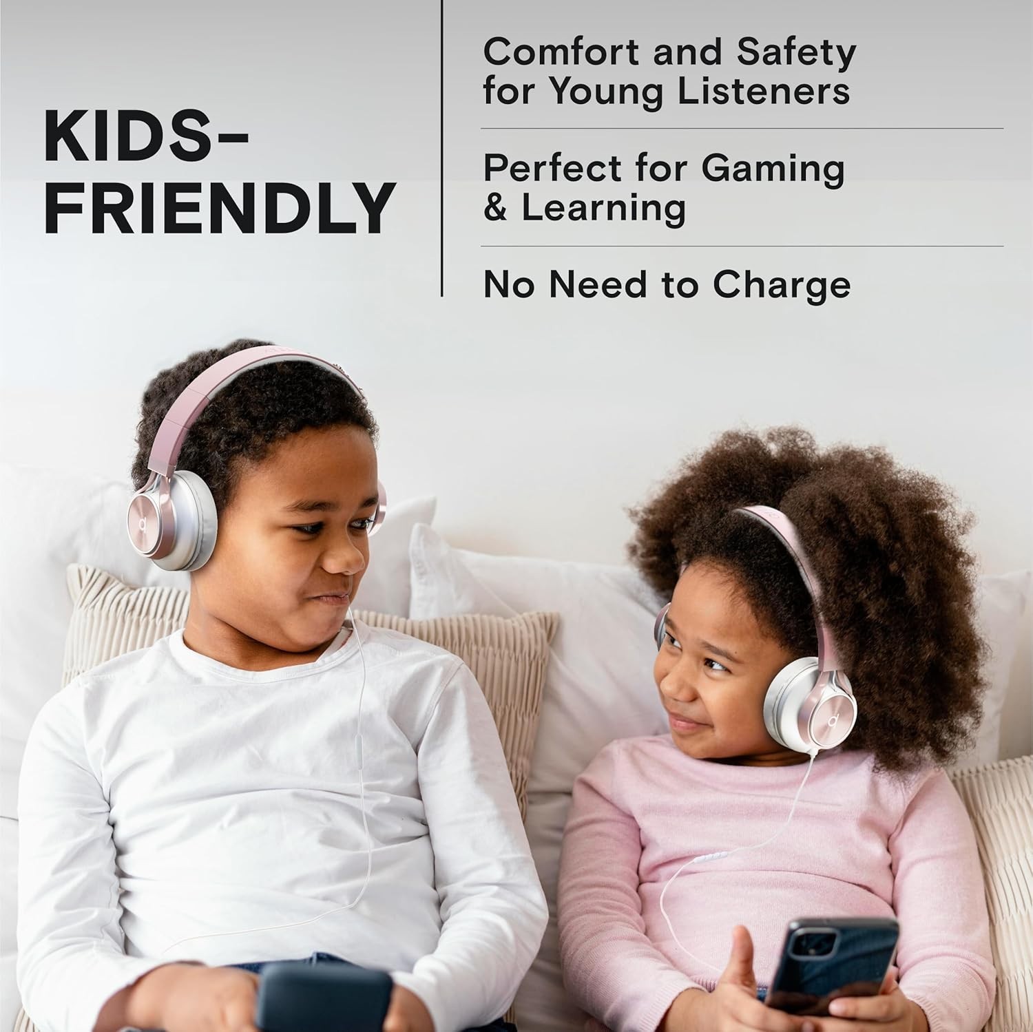CL750 On-Ear Headphones with Mic & Volume Control for Gaming and Calls
