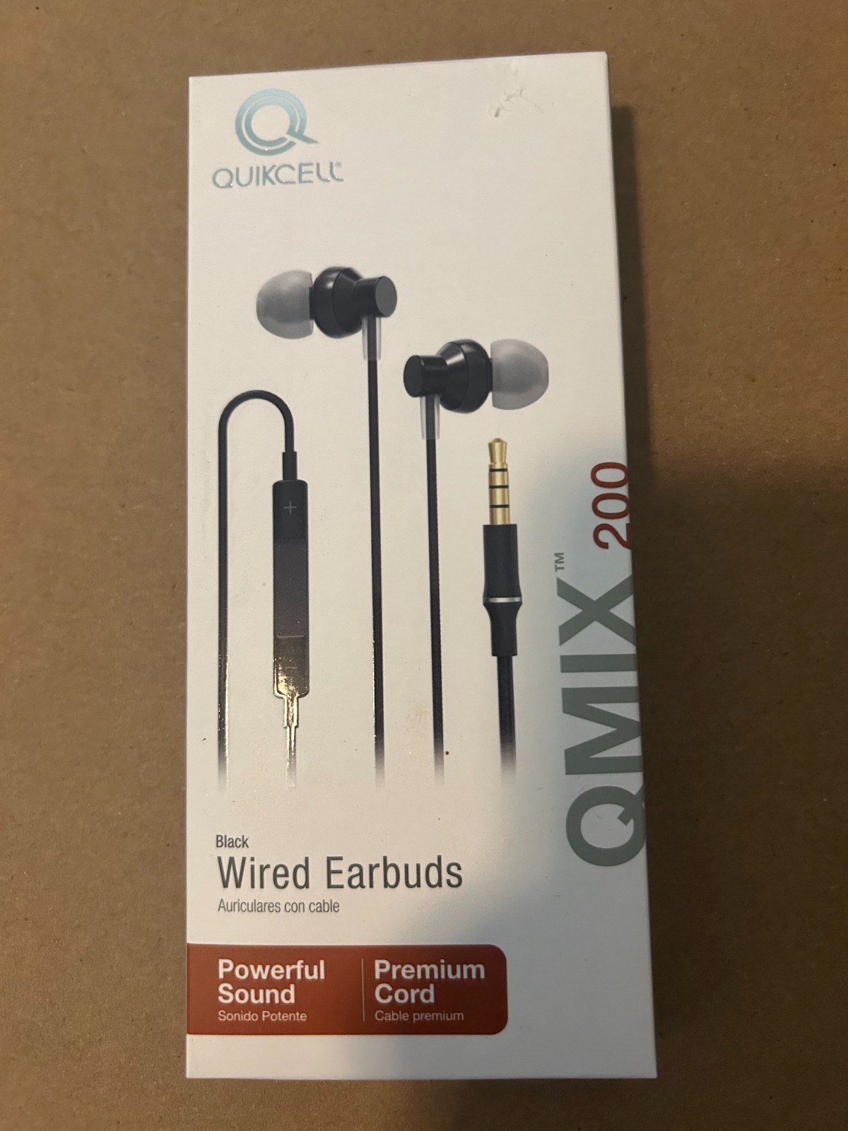Quikcell QMIX200 Black Wired Earbuds Brand New