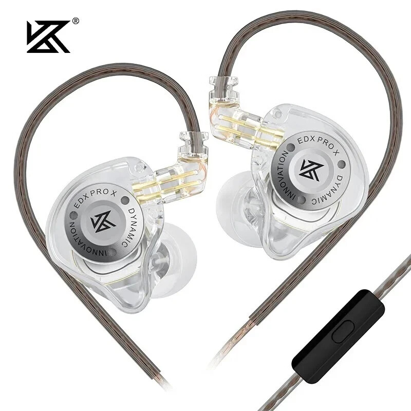 KZ EDX Pro X Single Dynamic Driver In-Ear Monitor HiFi Earphones with OFC Cable