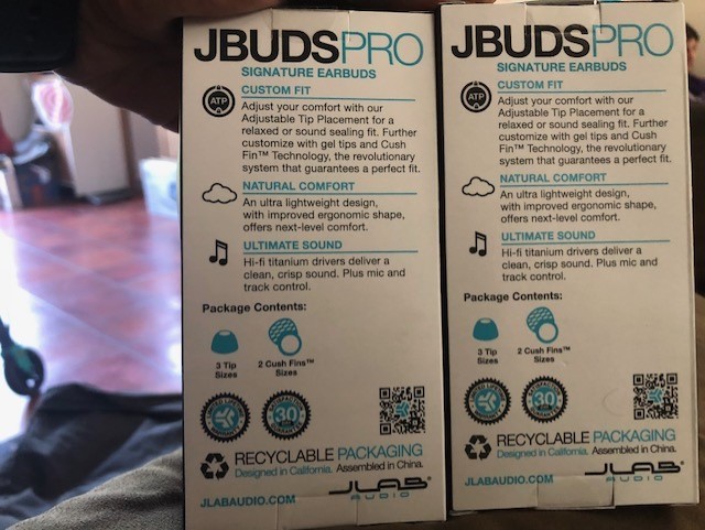 JLab Audio JBudsPRO Premium In-Ear Earbuds, Headphones w/ Mic BUYER WILL GET 2