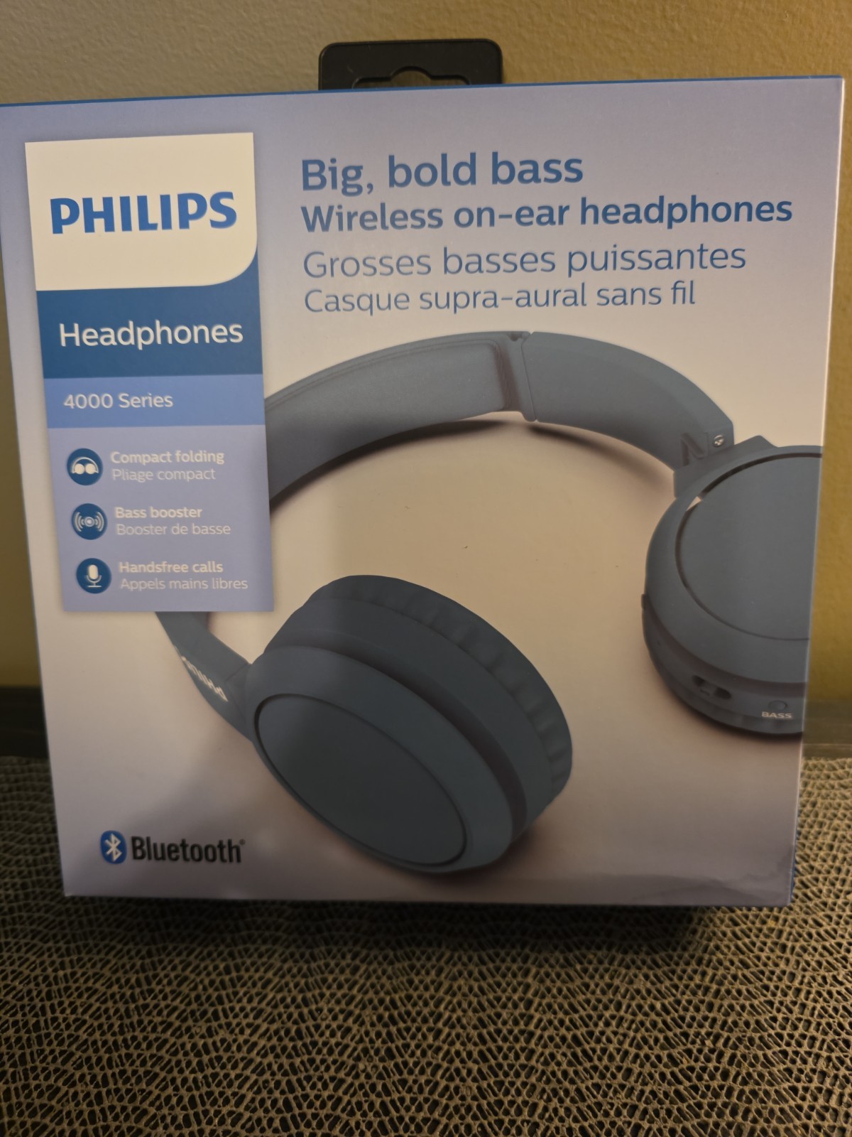 Philips Headphones 4000 Series, Wireless On-ear Headphones, TAH4205, New