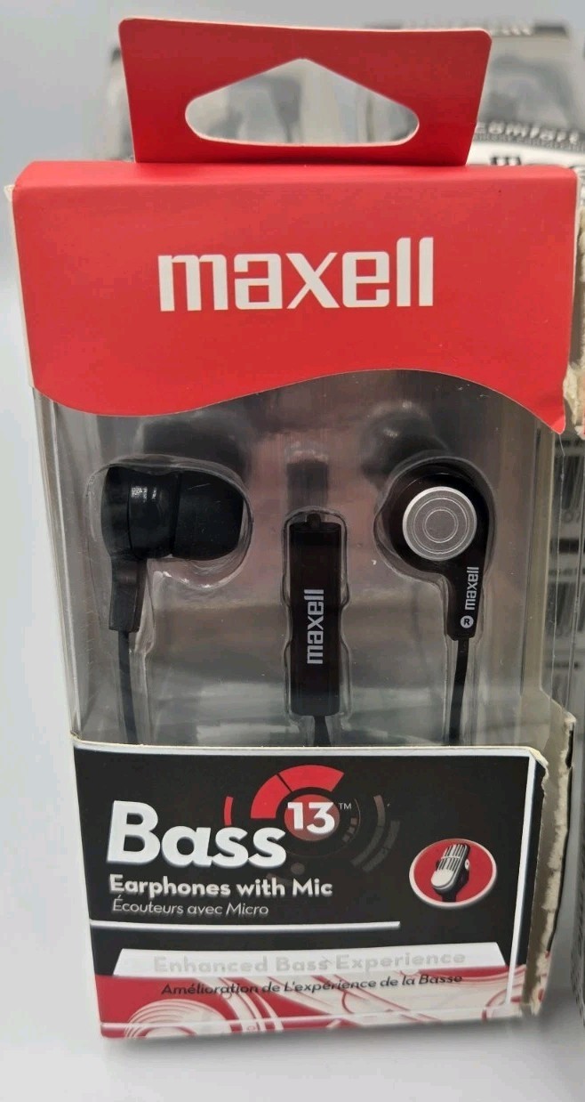 LOT OF 14 Maxell Soft Comfort Fit 191569 Jelleez Black Corded Earbuds Microphone