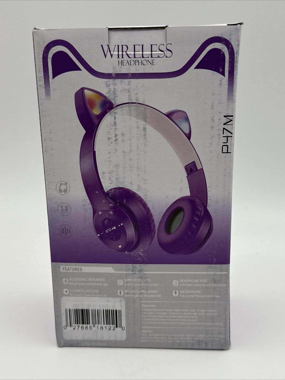Cat Ear Wireless Headphones Purple