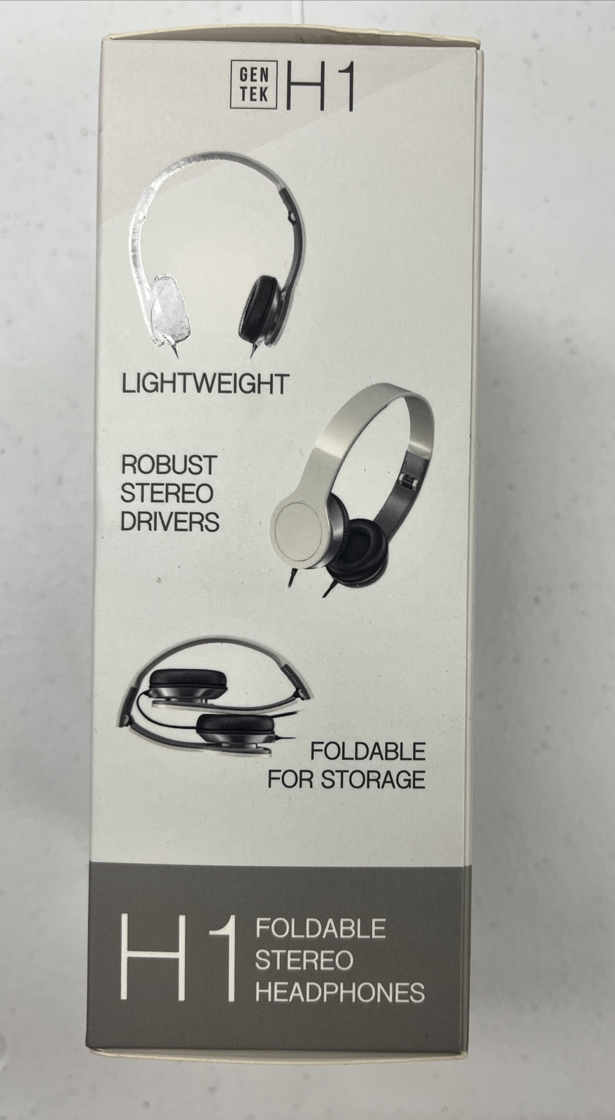 GENTEK H1 FOLDABLE STEREO HEADPHONES WHITE