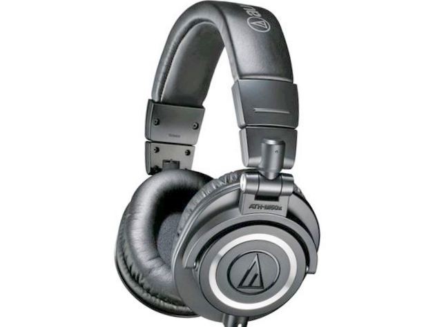 Audio-Technica ATH-M50x Professional Studio Monitor Headphones, Black