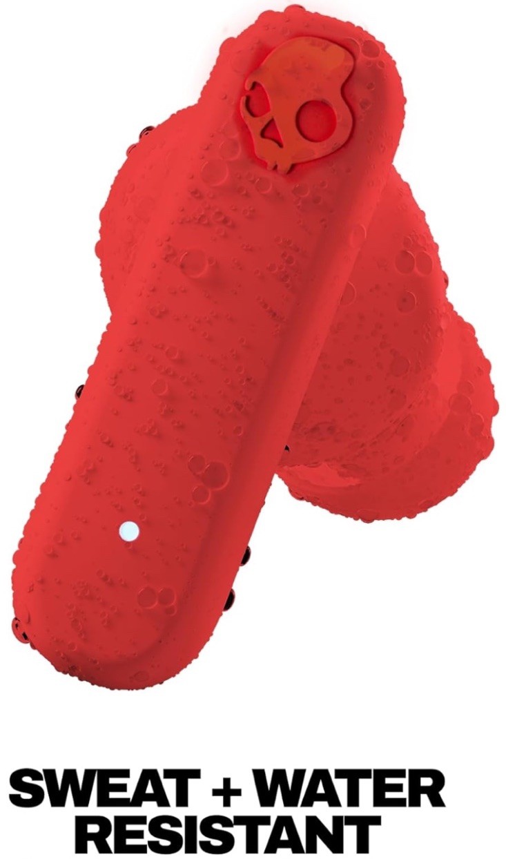 New Skullcandy Smokin’ Buds Wireless Earbuds Bluetooth Headphones Flame Red A9