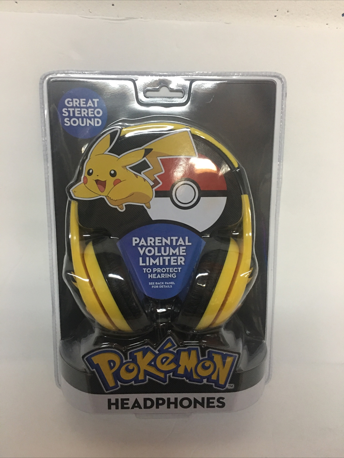 Pokémon Stereo Wired Headphones Built-in Volume Limiter + Parental Control! New!