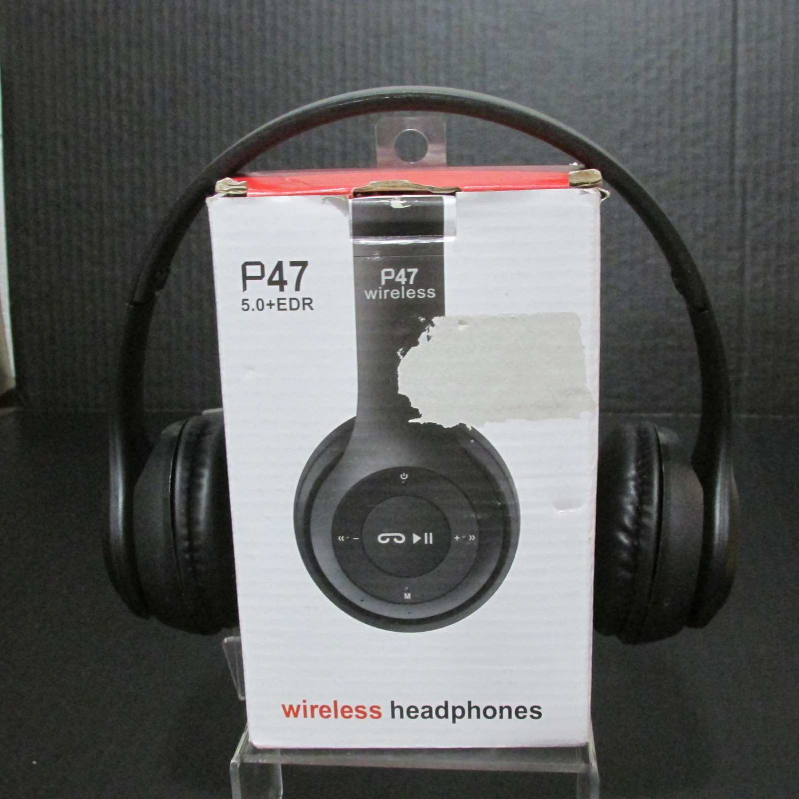 P47 Wireless 5.0+EDR Over-Ear Headphones w/ Mic, FM Radio, MicroSD, Foldable – B