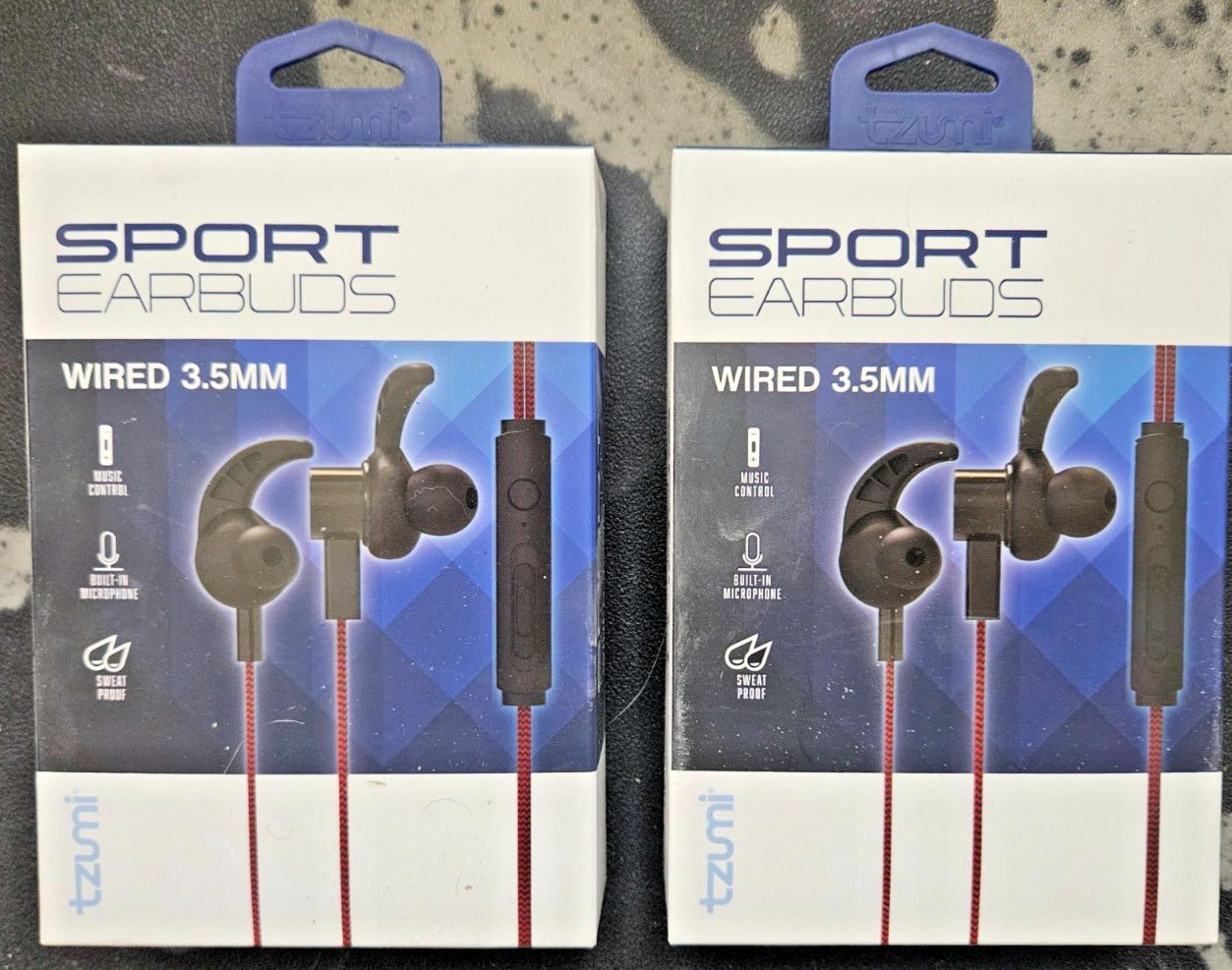 Tzumi Fabric Comfort Sport Buds 2 Pack