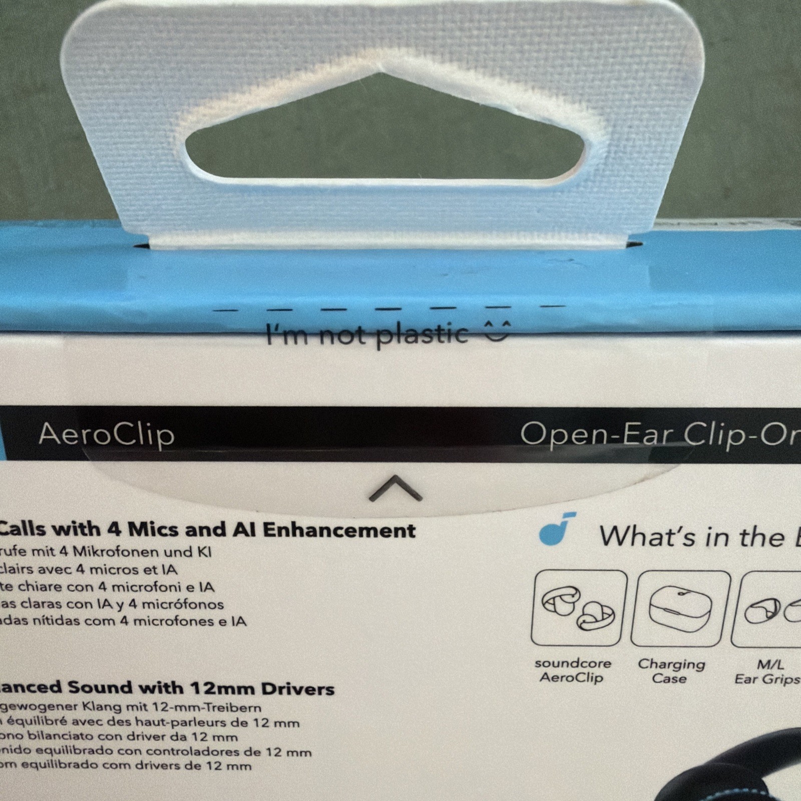 Soundcore AeroClip Open-Ear Earbuds Clip-On Headphones 4 Mic AI-Boost