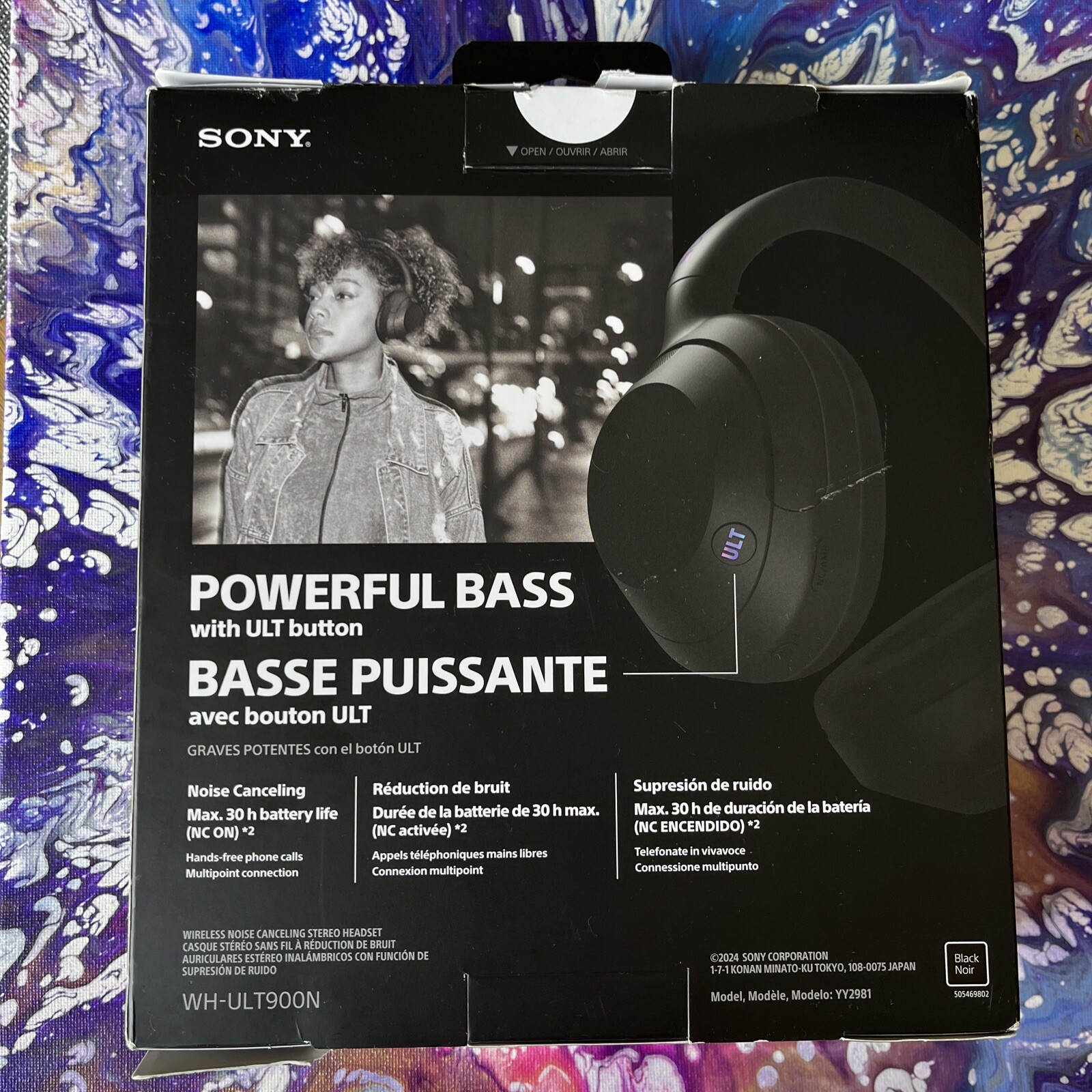 Sony ULT WEAR 900N Noise Canceling Wireless Headphones Black NOB