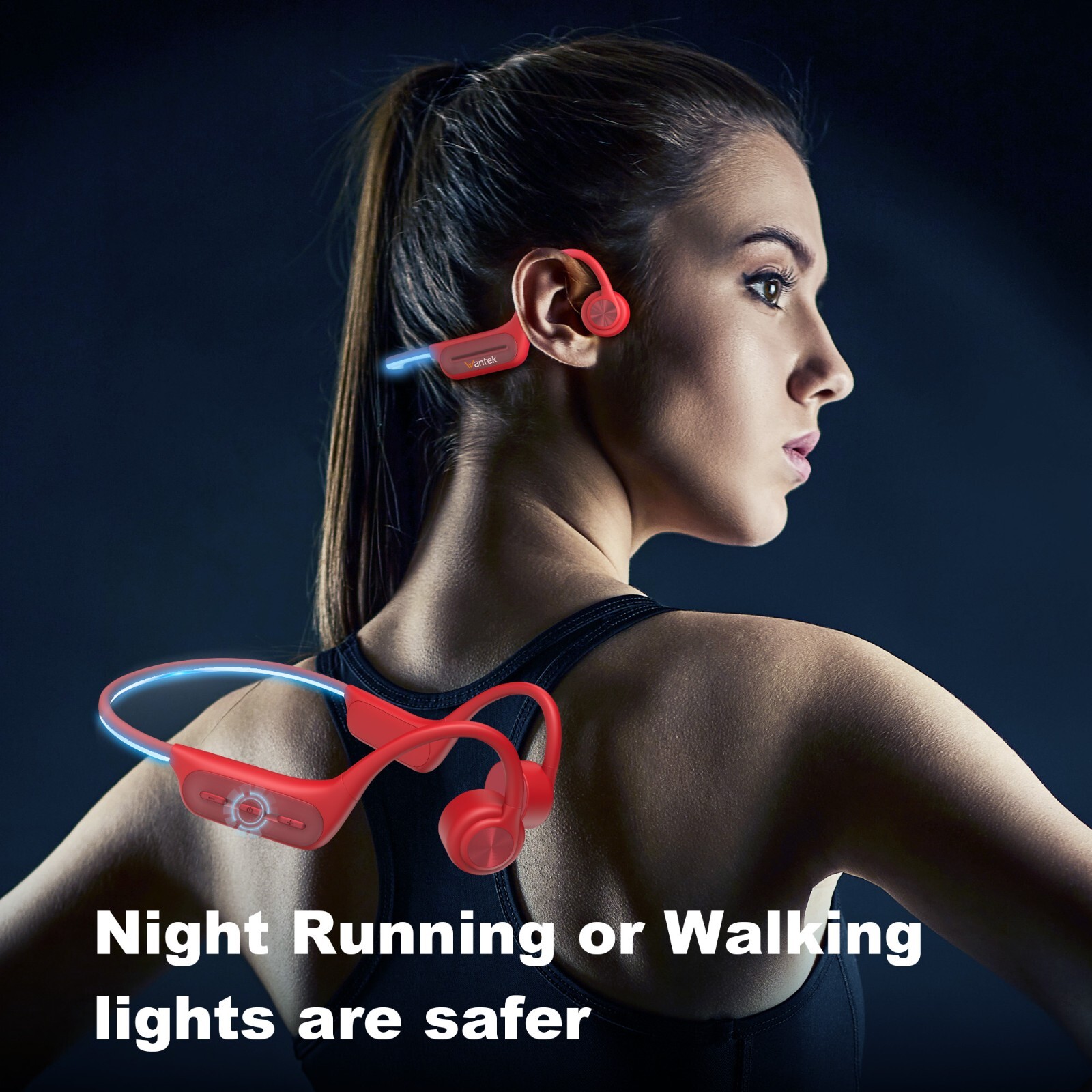 Wantek Bluetooth Bone Conduction Headphones 32GB MP3 IPX8 Swimming Waterproof