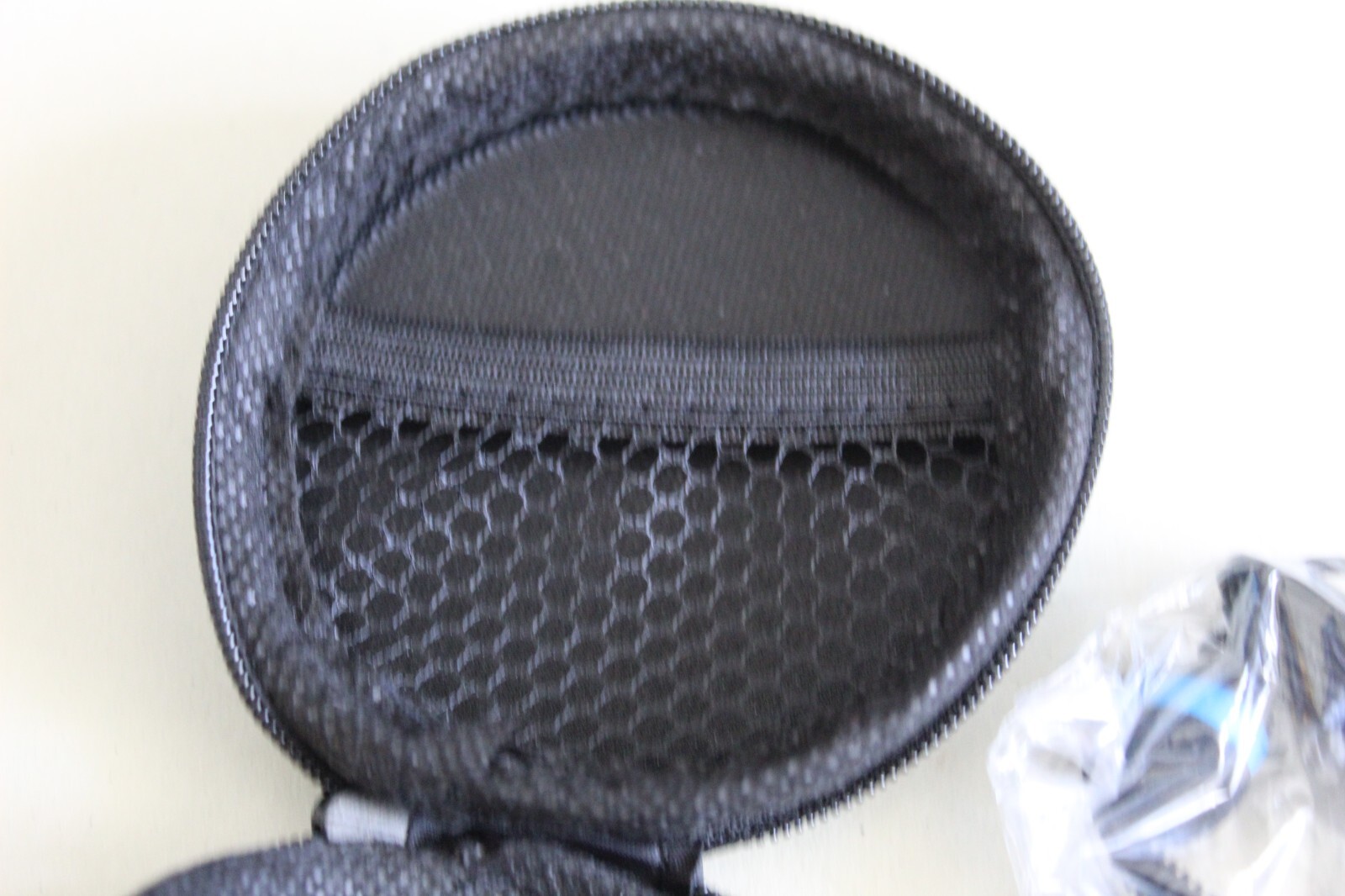 Headphones with Case 3.5mm Jack Bundle with Blue Zipper Case Mesh Pocket
