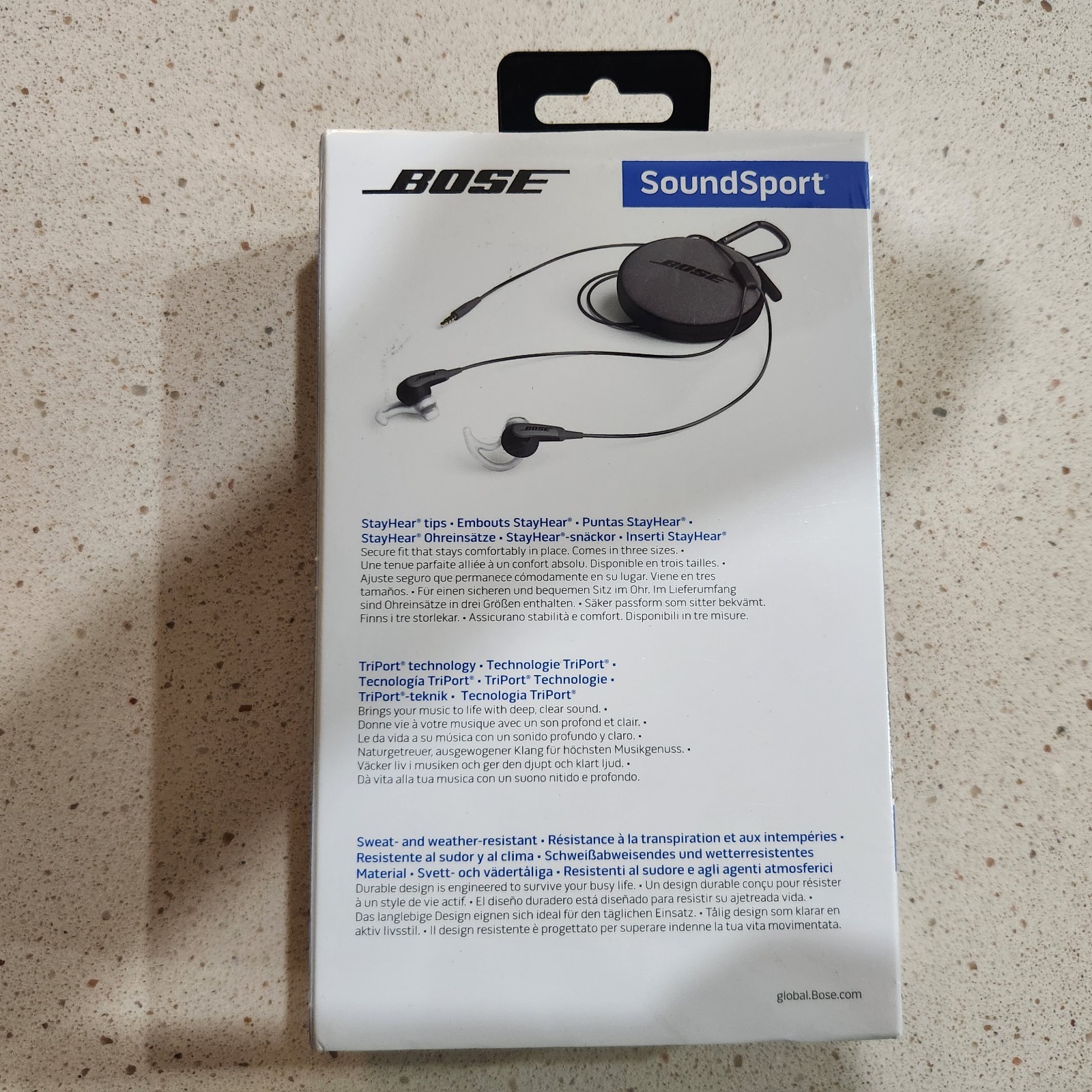 Bose Soundsport In Ear Wired Headphones – Charcoal