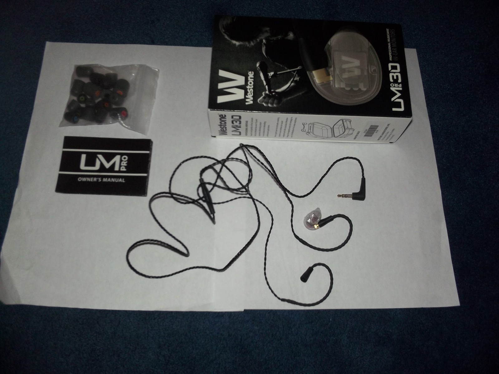 Westone UM Pro 30 Single (Only 1) Left Side Module IEM Ear Bud + 18 Foam Tips.
