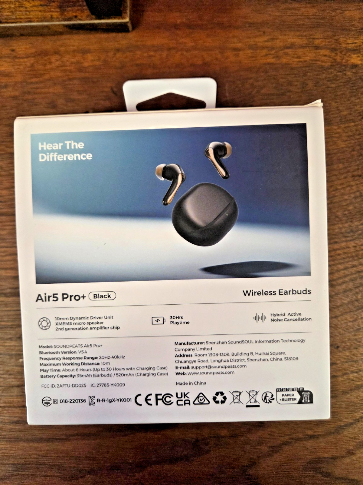 New Open Box-SOUNDPEATS Air5 Pro Plus Wireless Earbuds ANC Hi-Res Audio