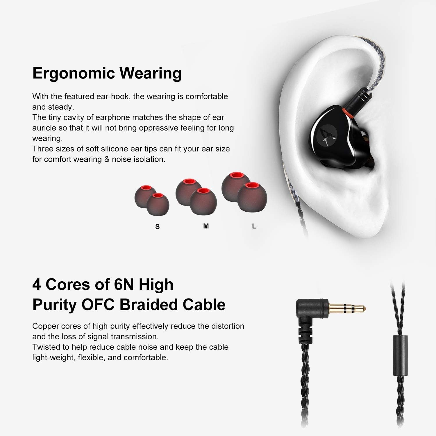 Dynamic Dual Driver Wired Earphones – Superior Sound, Noise Isolation Technology