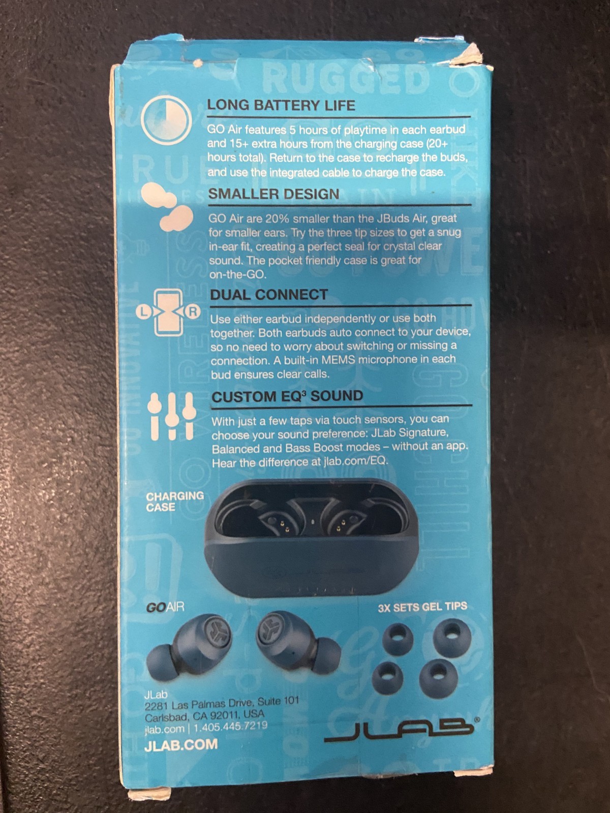 Lot of 3 – JLab GO Air Pop True Wireless Earbuds Navy Blue