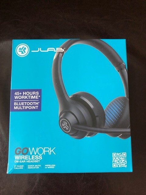 JLab Go Work Wireless On-Ear Bluetooth or Wired Office Headset 45 Hour Battery