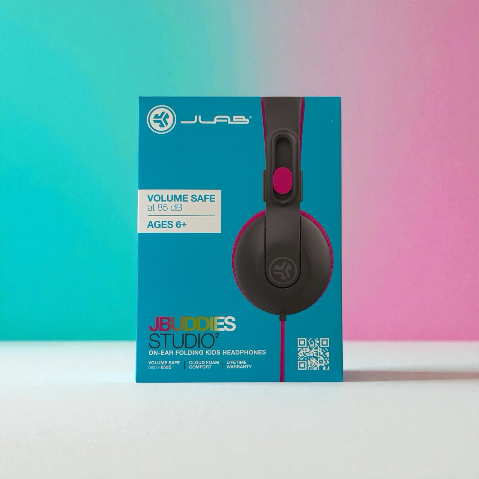 JLab JBuddies Studio Wired Kids Headphones Black Pink New Sealed On-Ear