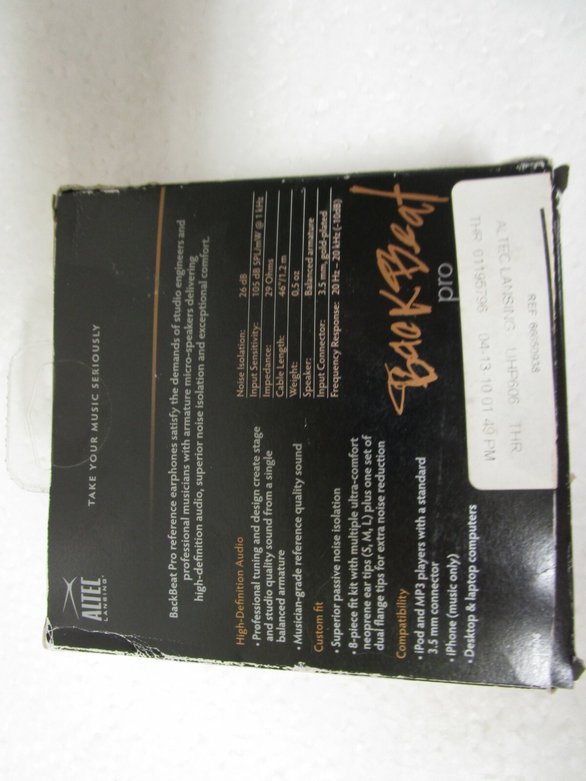 Altec Lansing UHP606 Reference Earphones Black/Gold Discontinued by Manufacturer