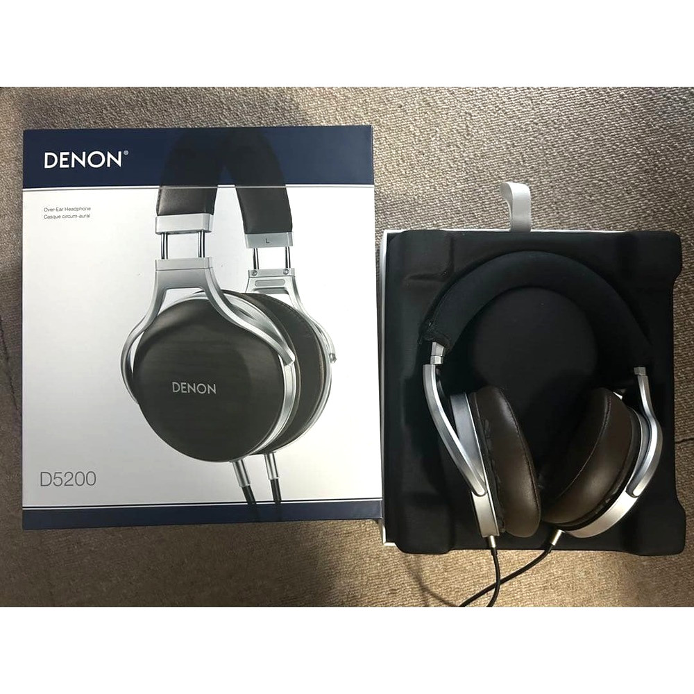 DENON AH-D5200 Wired Over-Ear Headphones Zebrawood FreeEdge Driver Hi-Res Japan