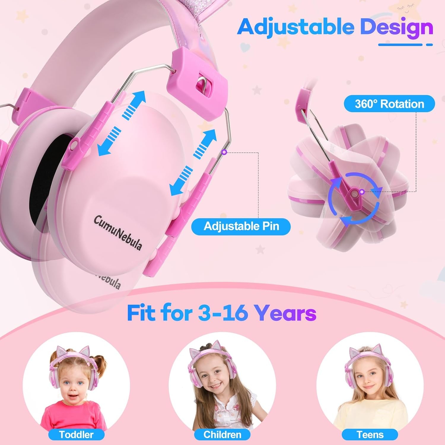 Noise Cancelling Headphones for Kids, Kids Ear Protection 28Db SNR Noise Reducti