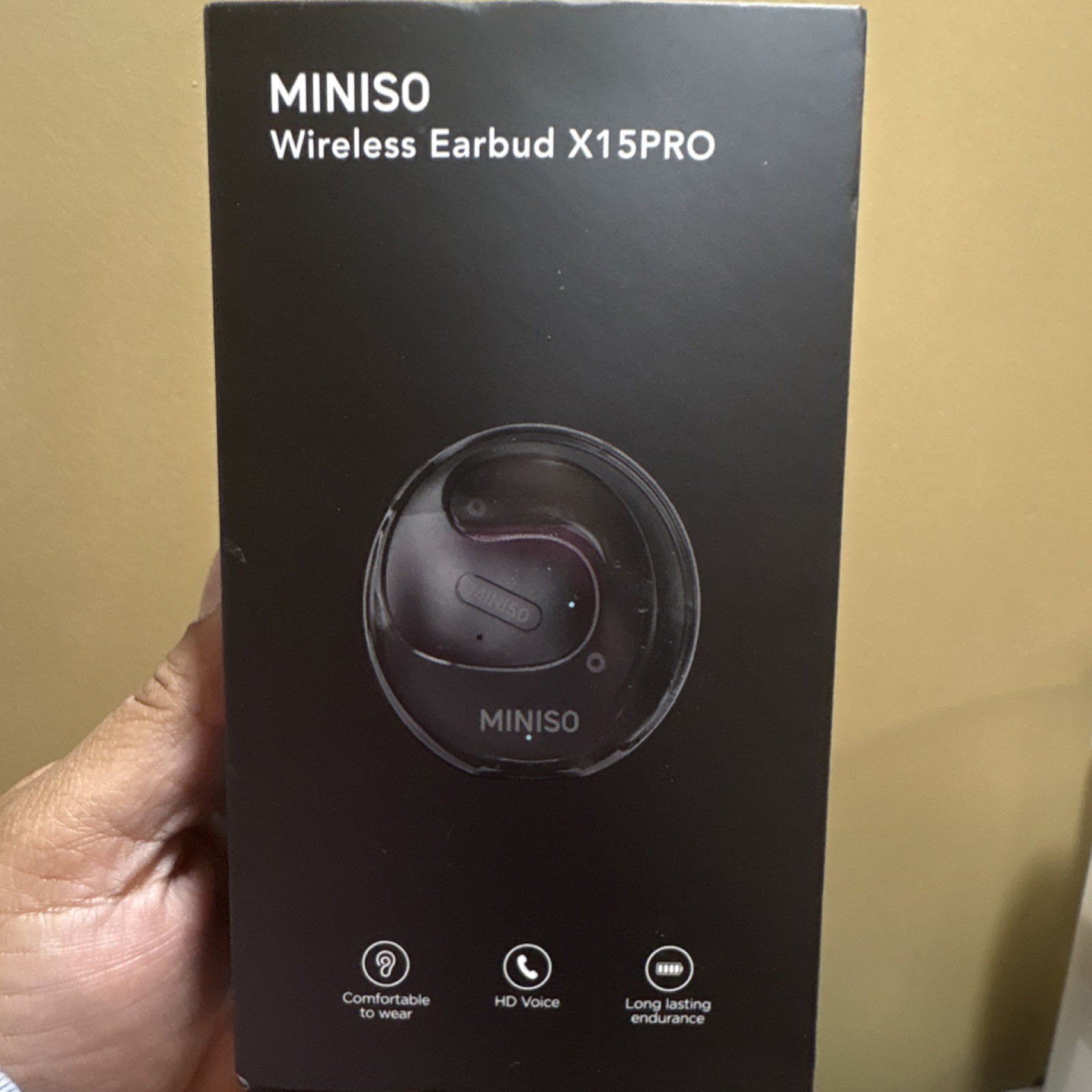 MINISO X15PRO Wireless Bluetooth In-Ear Earbuds Double Earpieces Black HD Voice