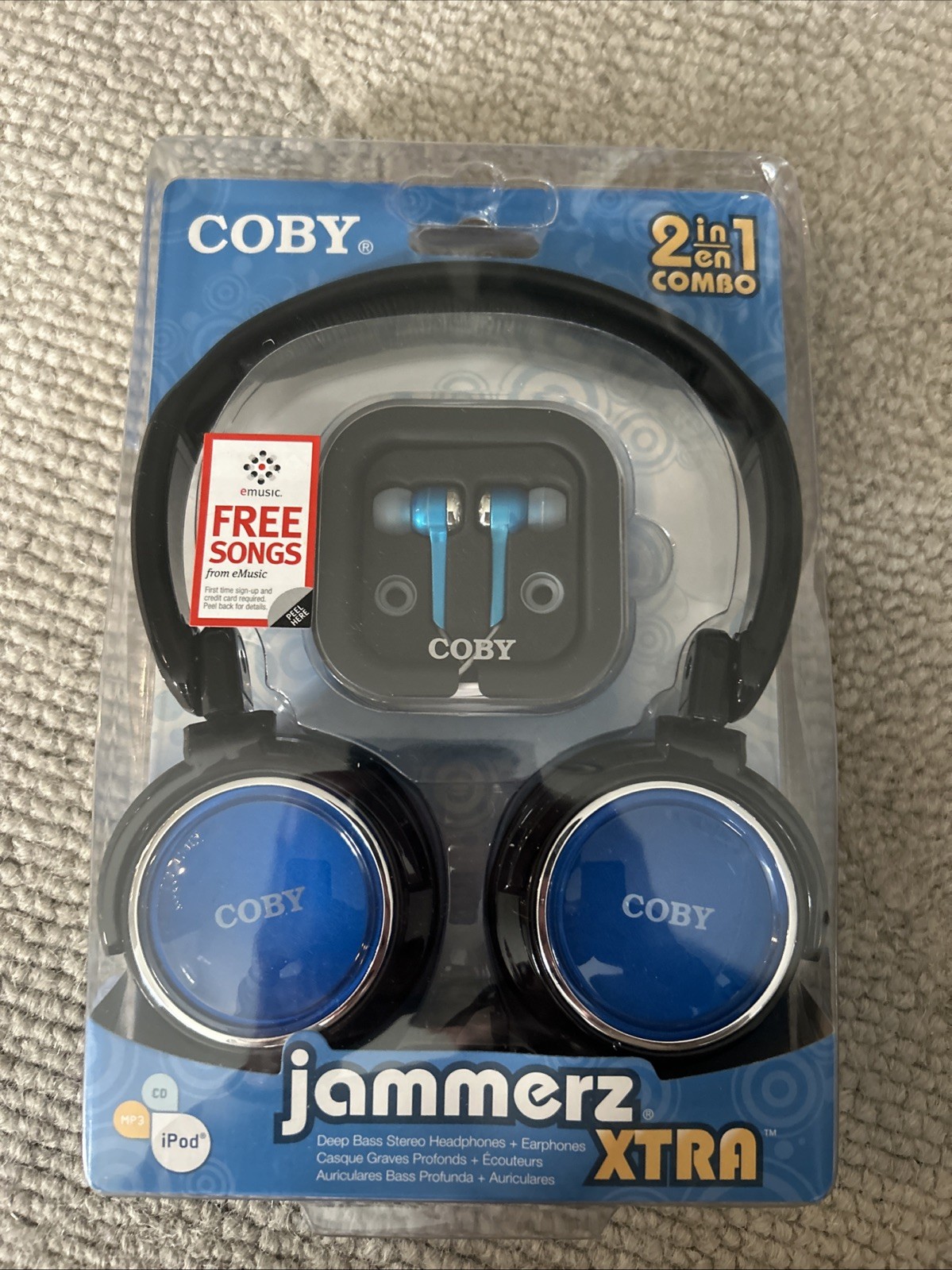 NEW COBY Jammerz Xtra 2in 1 Product Headphones and Earphones