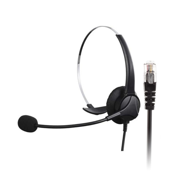 Adjustable Headsets RJ9/QD Interfaces 300° Rotating Microphones Voice Claritys