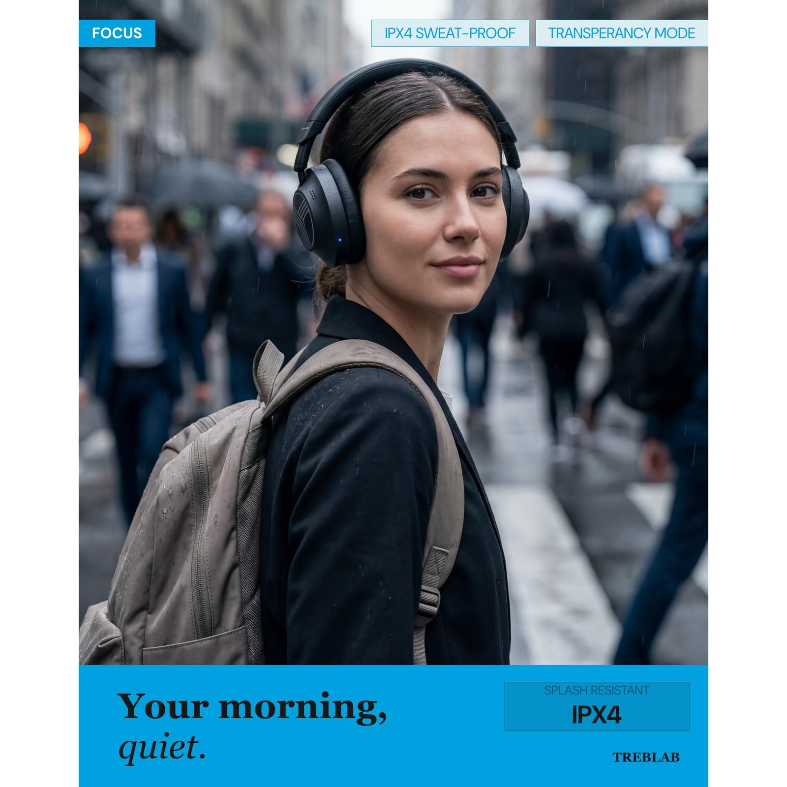 TREBLAB Z7 PRO – Memory Foam Ear Cups, Foldable, 45H Play, Fast Charging