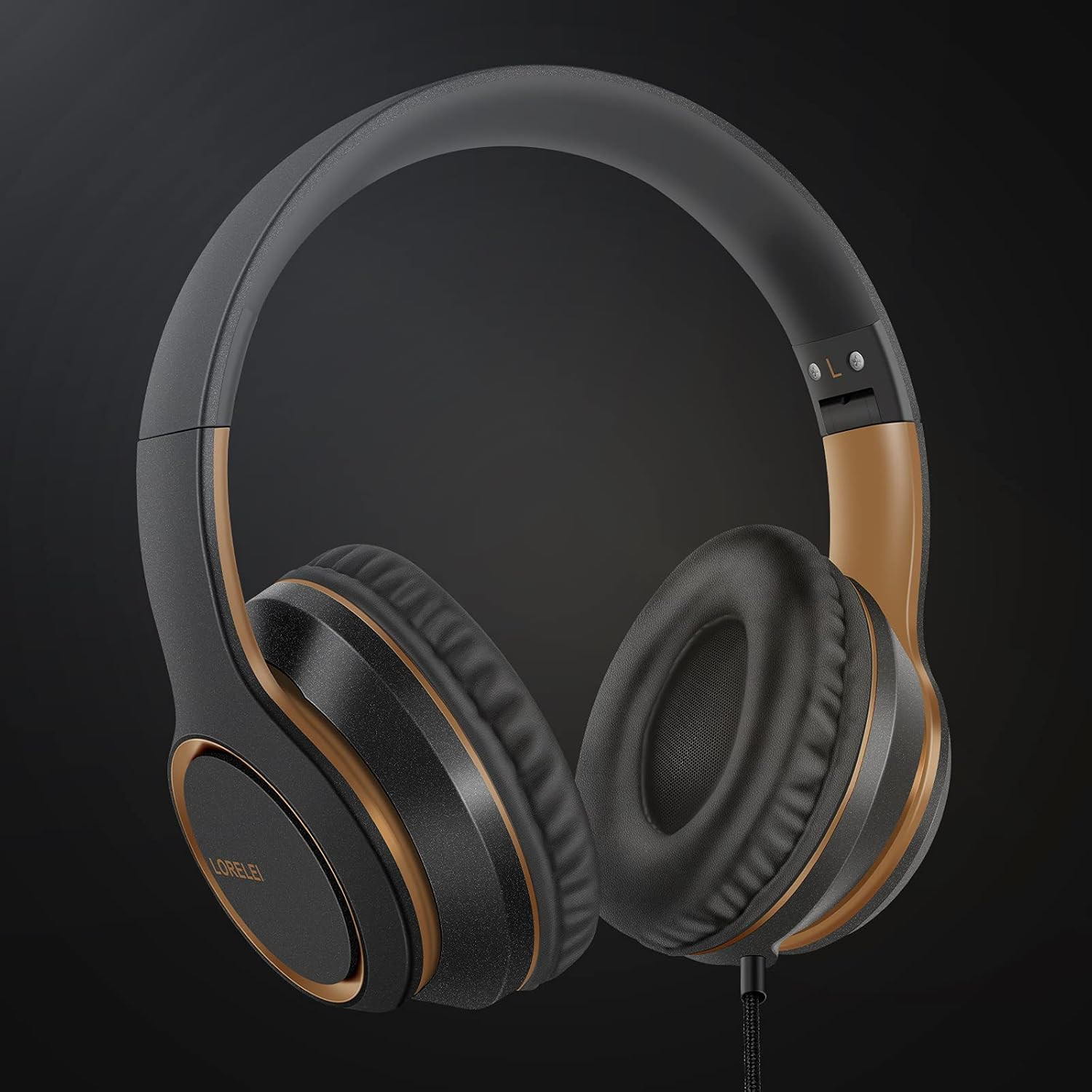 X8 Over-Ear Wired Headphones with Microphone with 1.45M-Tangle-Free Nylon Line&3
