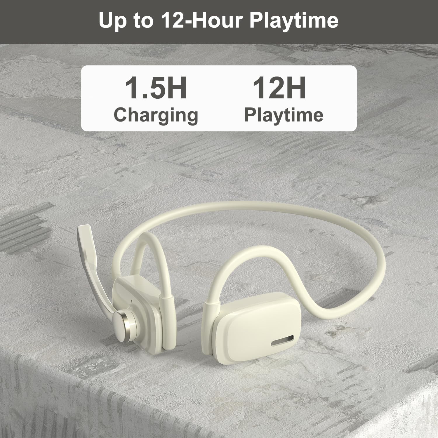 Bluetooth Headphones, V5.4 Wireless 5.5*5.1*1.6inch, Beige