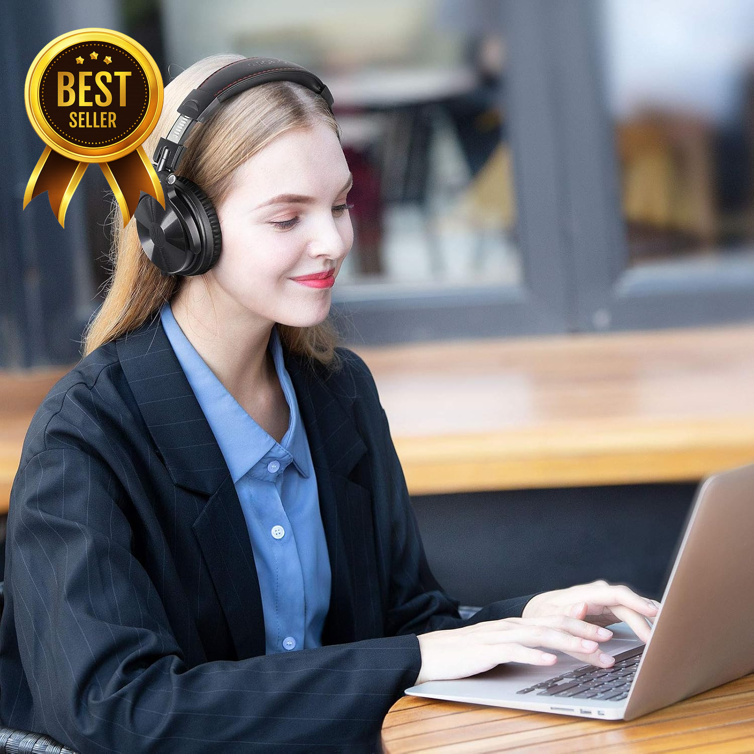 Bluetooth Over Ear Headphones 110H Playtime Foldable Deep Bass 50mm Drivers