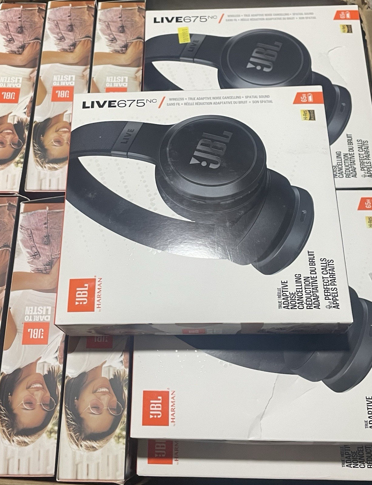 JBL Live 675 NC Noise-Cancelling Wireless On-Ear Bluetooth Headphones Black