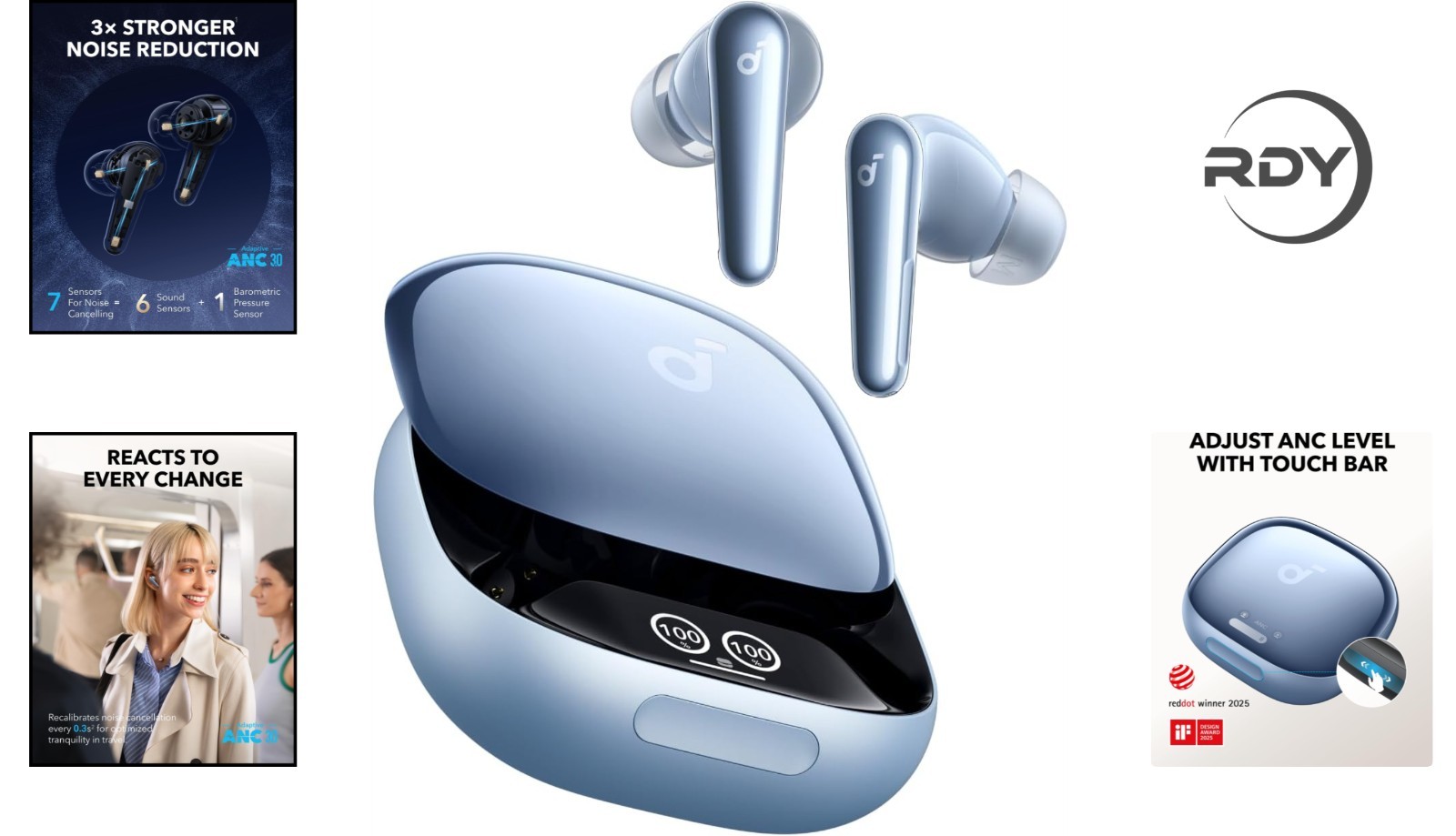 Liberty 4 Pro Bluetooth Earbuds: 6 Mics for Clear Calls, Adaptive Noise Control