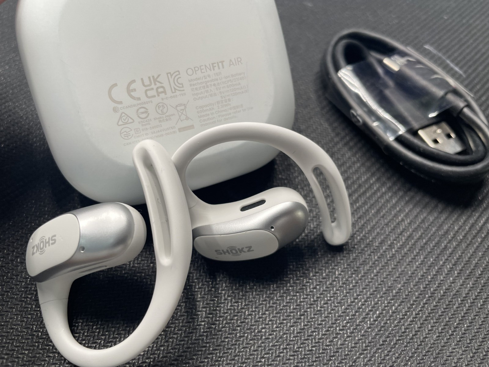 Shokz OpenFit Air True Wireless Bluetooth Earbuds white (T511)