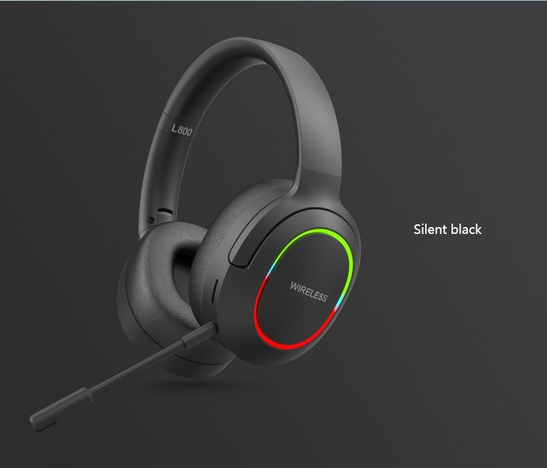 Black Wireless Bluetooth 5.1 Headphones Foldable Stereo Earphones Headsets + Mic