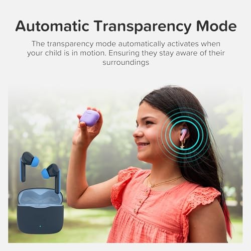 myFirst Carebuds Kids Earbuds Ear Pods – Also for Adults, Bluetooth, Space Blue