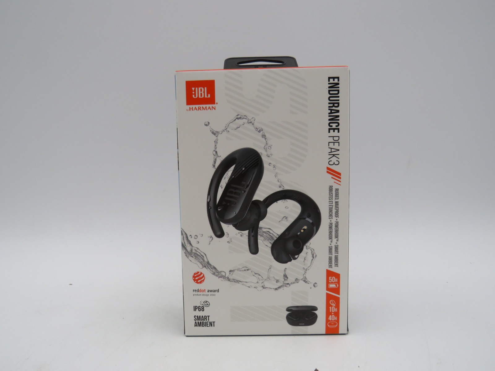 JBL Endurance Peak 3 True Wireless Bluetooth Earbud Headphones Headset Black