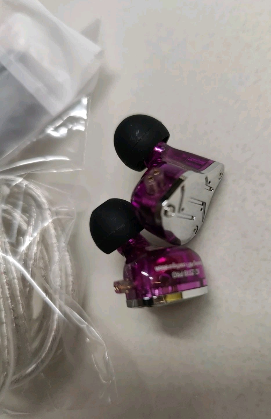 KZ ZS10 Pro, Linsoul 4BA+1DD 5 Driver in-Ear HiFi Earphones with Mic, Purple